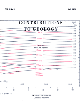 Contributions to Geology volume 11, number 2 cover