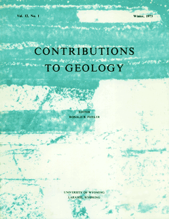 Contributions to Geology volume 12, number 1 cover