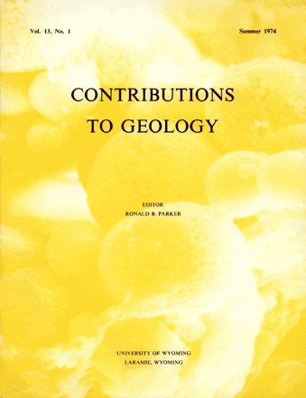 Contributions to Geology volume 13, number 1