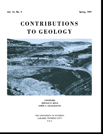 Contributions to Geology volume 15, number 2 cover