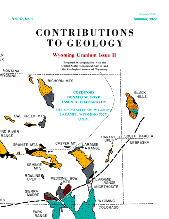 Contributions to Geology volume 17, number 2 cover