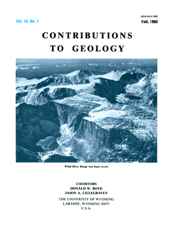 Contributions to Geology volume 19, number 1