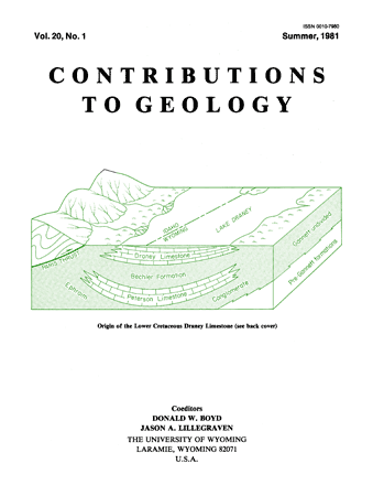 Contributions to Geology volume 29, number 1 cover