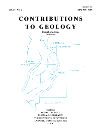 Contributions to Geology volume 24, number 2 cover