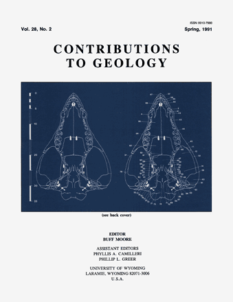 Contributions to Geology volume 28, number 2