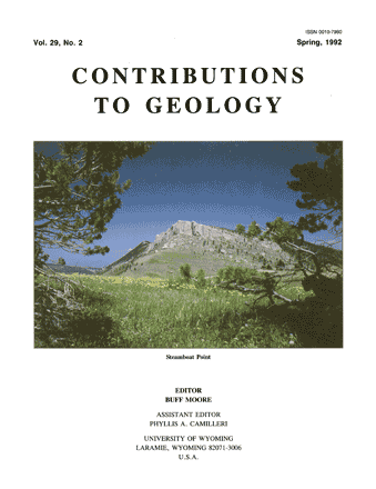 Contributions to Geology volume 29, number 2 cover