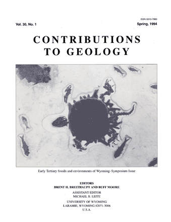 Contributions to Geology volume 30, number 1