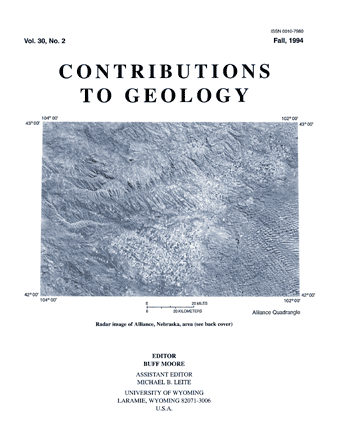 Contributions to Geology volume 30, number 2