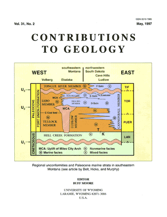 Contributions to Geology 31:2 cover