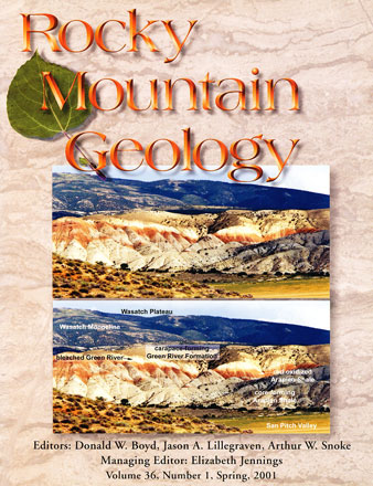 Rocky Mountain Geology cover volume 36 number 1