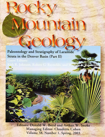 Rocky Mountain Geology cover volume 38 number 1