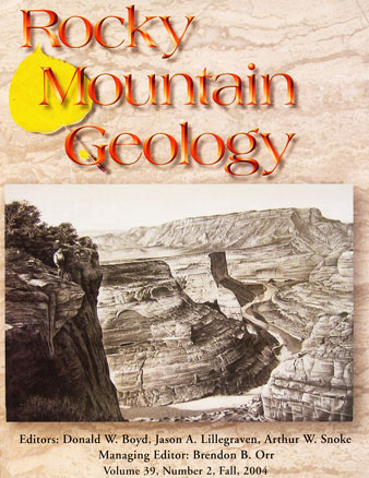 Rocky Mountain Geology cover volume 39 number 2