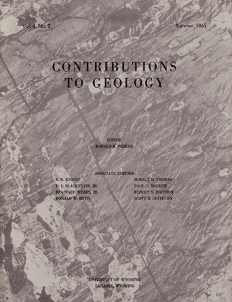 Contributions to Geology volume 4 number 2 cover