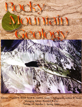 Rocky Mountain Geology volume 41 number 1