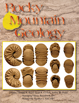 Rocky Mountain Geology cover volume 42, number 2