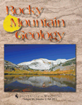 Rocky Mountain Geology cover volume 46 number 2