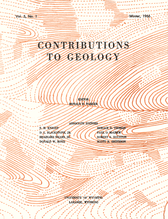 Contributions to Geology volume 5, number 1