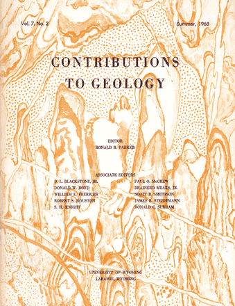 Contributions to Geology volume 7, number 2