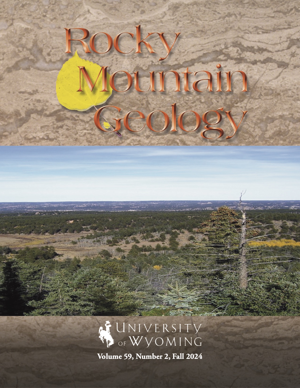 Rocky Mountain Geology volume 59, number 2 cover (Fall, 2024)