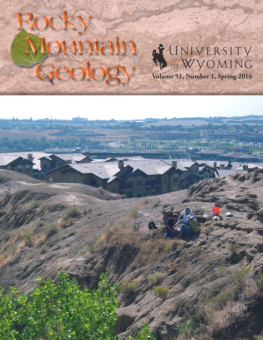 Rocky Mountain Geology cover volume 51, number 1