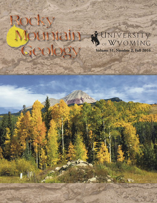 Rocky Mountain Geology cover 51, number 2