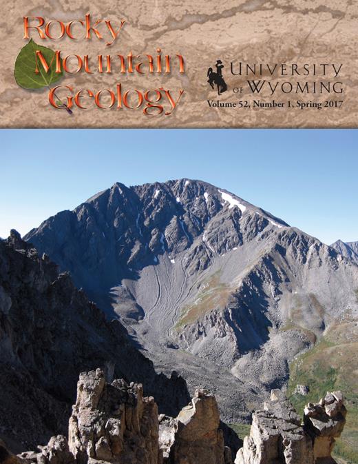 Rocky Mountain Geology cover volume 52, number 1