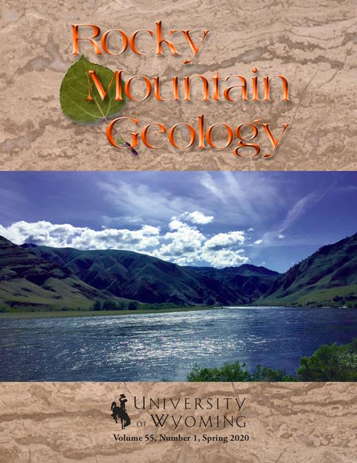 Rocky Mountain Geology cover volume 55, number 1