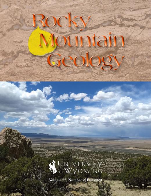 Rocky Mountain Geology cover volume 55, number 2