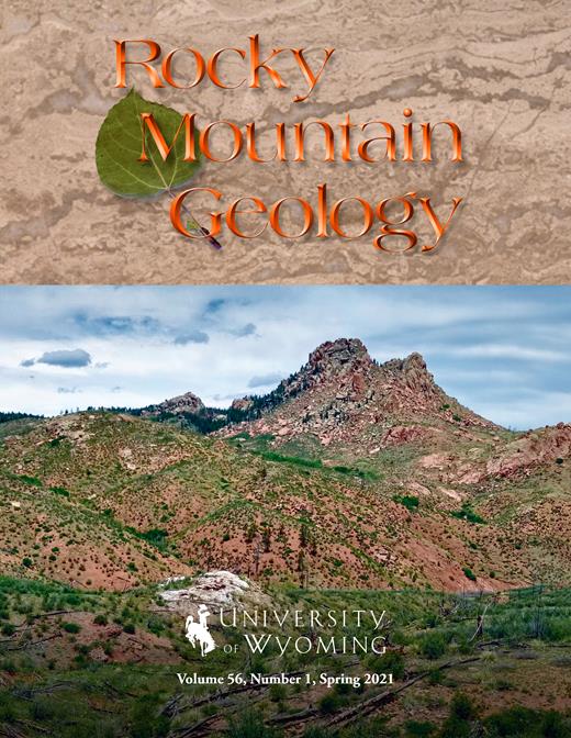 Rocky Mountain Geology cover volume 56, number 1