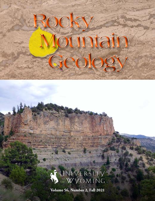 Rocky Mountain Geology cover volume 56 number 2