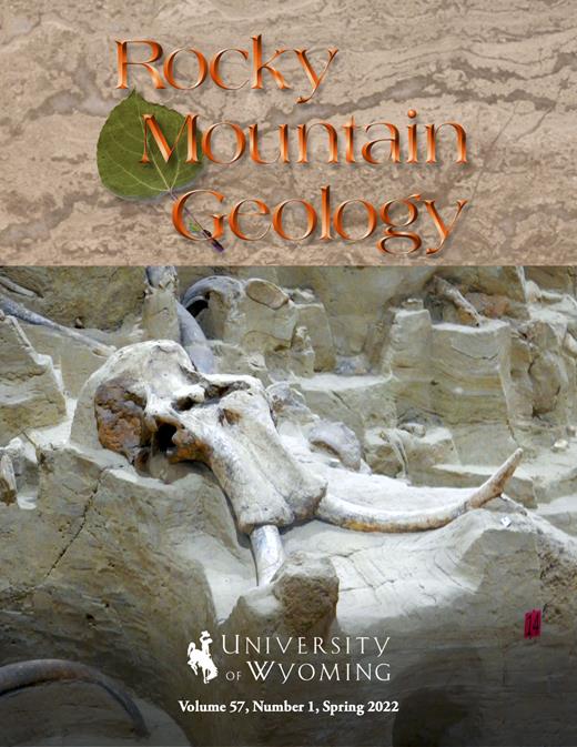 Rocky Mountain Geology cover volume 57, number 1