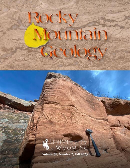 Rocky Mountain Geology cover volume 58, number 2